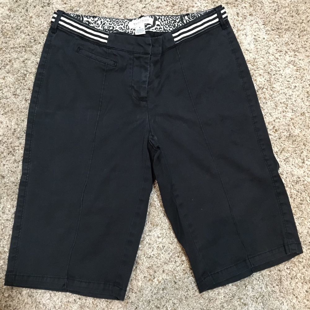 White House Black Market black Bermuda shorts